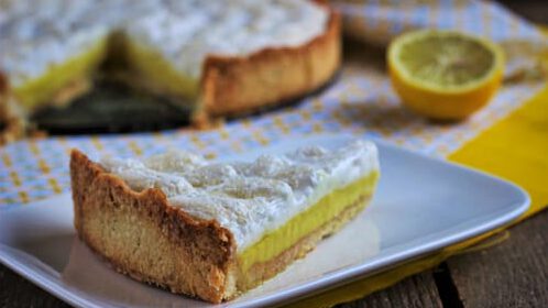 Tarta de limón con merengue italiano