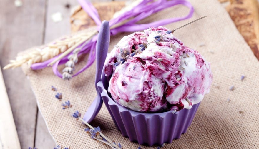 helado de lavanda