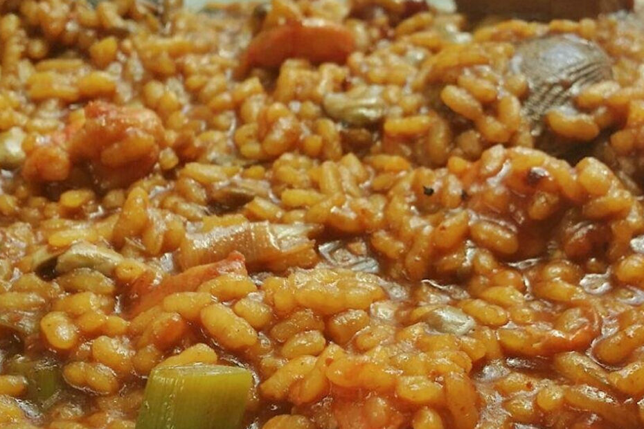 arroz con calabacines y atún