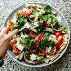 ensalada caprese de pasta