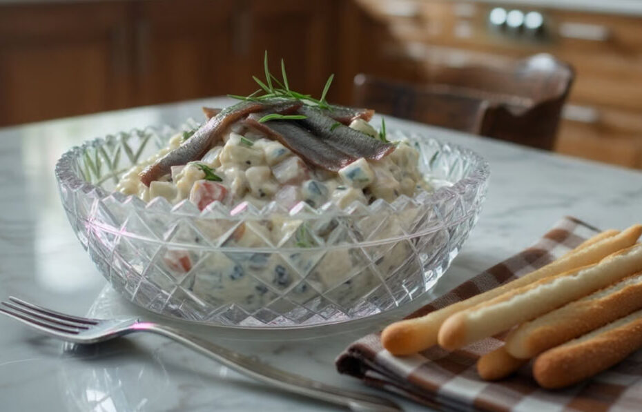 ensaladilla rusa con anchoas