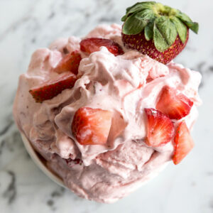 Helado de Yogur con Fresas