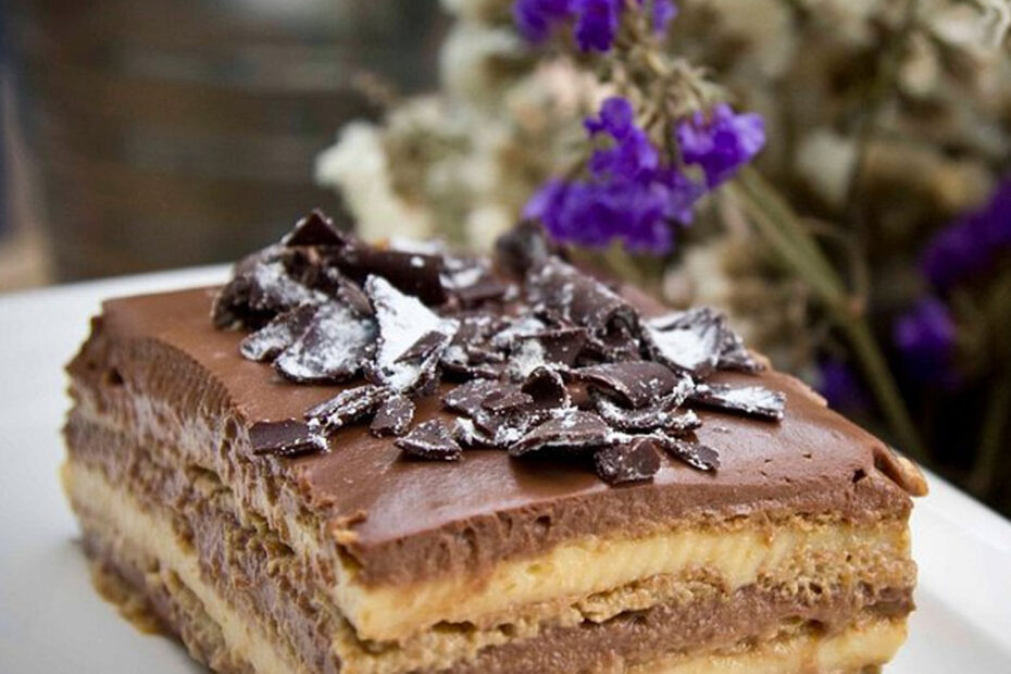 tarta de galletas y chocolate