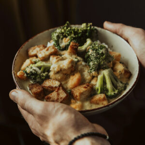 tofu con brocoli