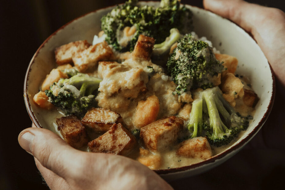 tofu con brocoli